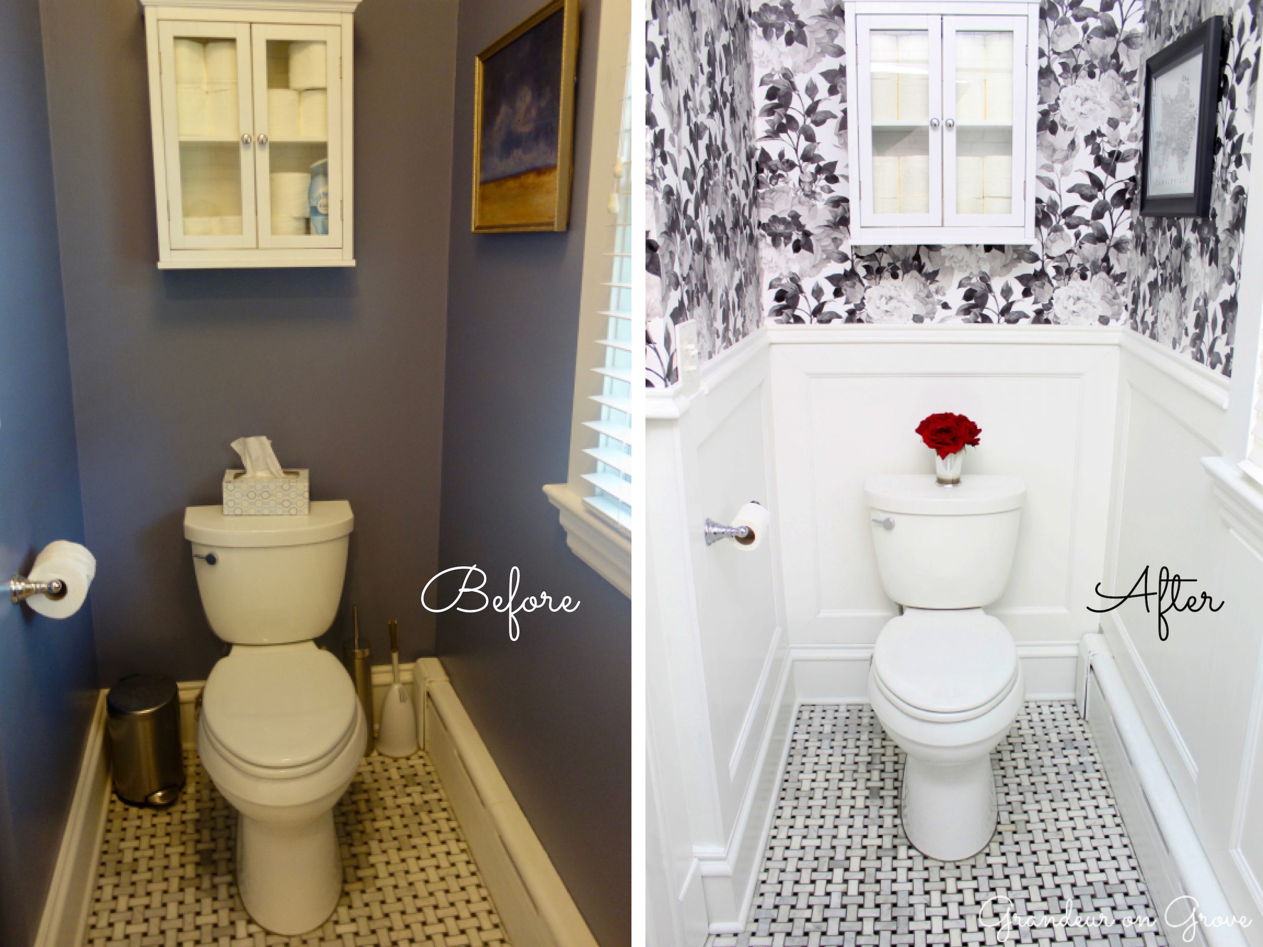 Before & After: An Adventurous Bathroom Transformation – Grandeur on Grove