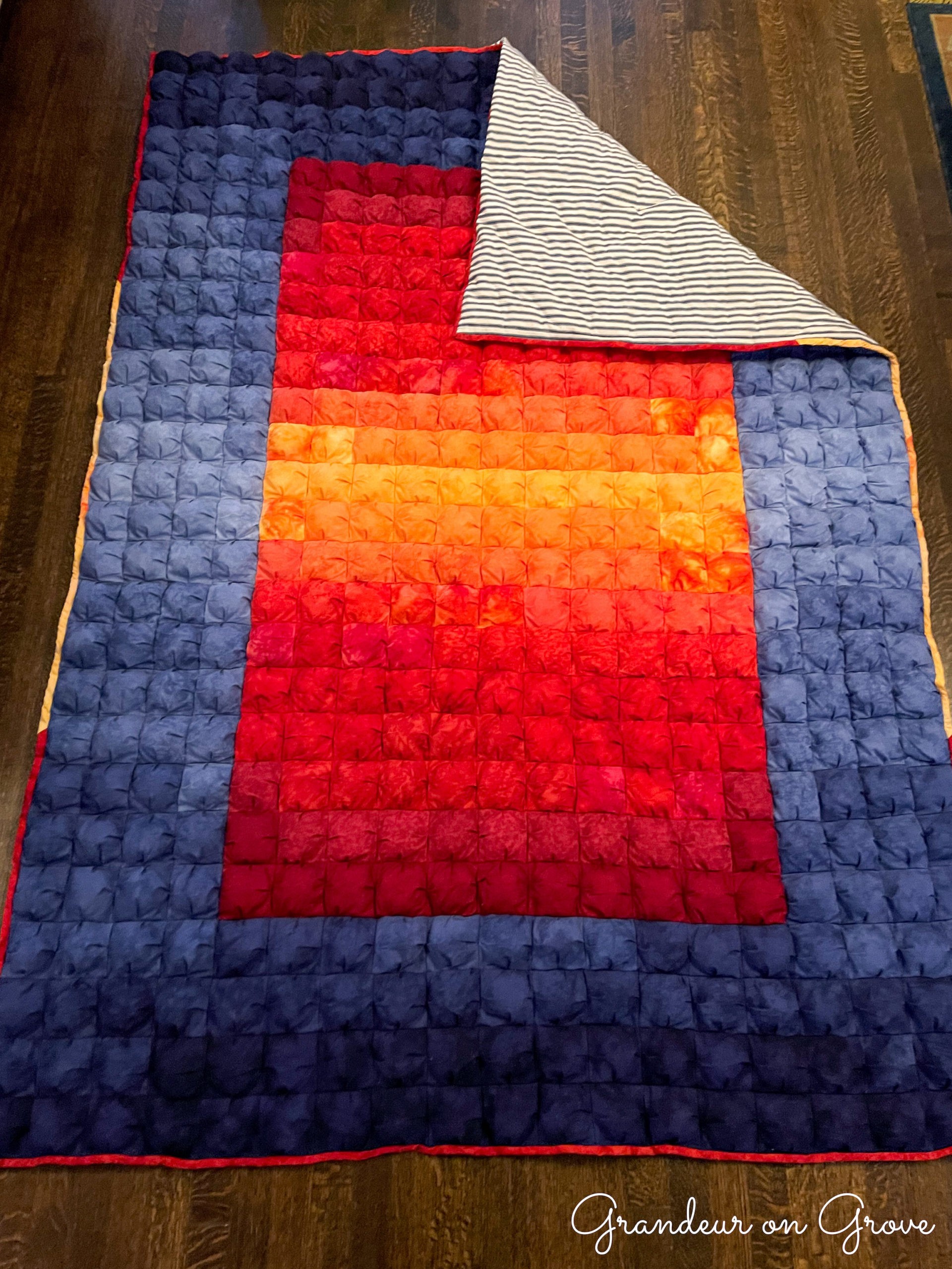 DIY Making A Puff Quilt Grandeur On Grove